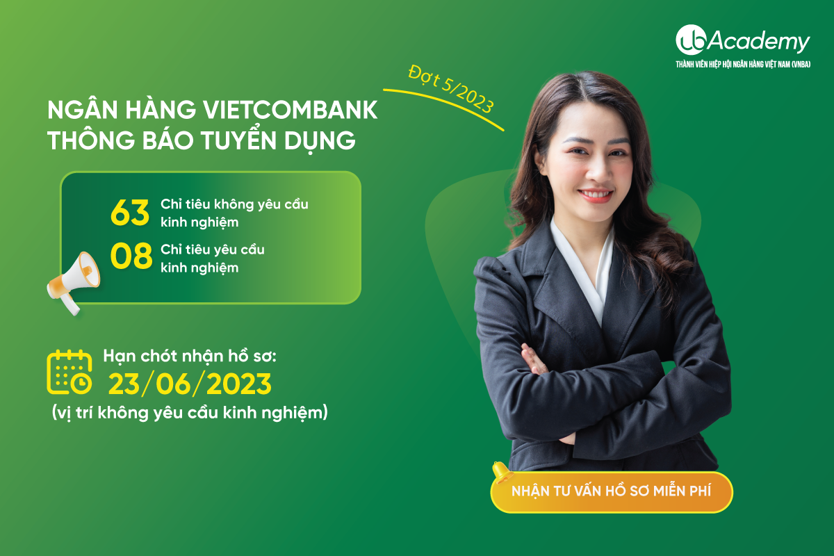 Ngân hàng Vietcombank tuyển dụng nhân sự đợt V/2023