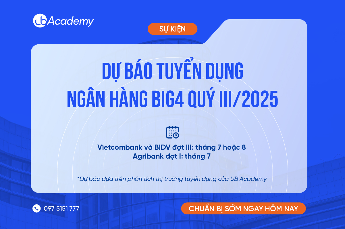 Dự báo tuyển dụng khối Big4 ngân hàng quý III/2025: Cơ hội không đến lần hai