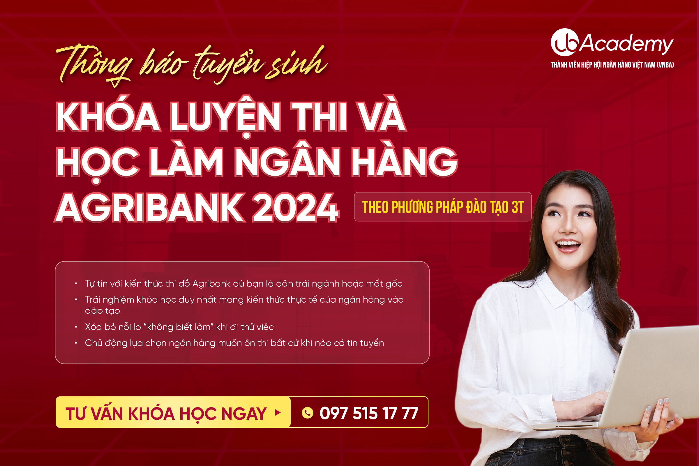 UB Academy tuyển sinh lớp luyện thi Agribank