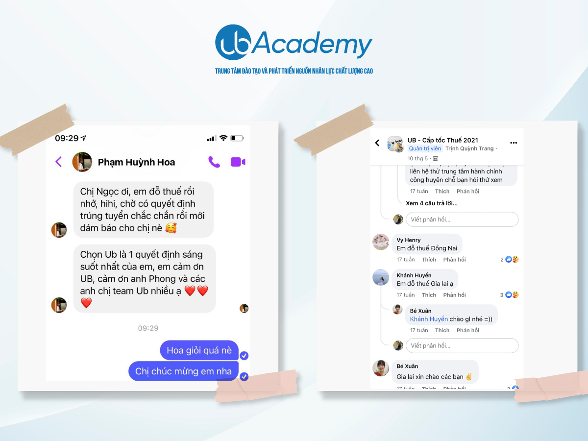 Review học viên khóa luyện thi công chức thuế của UB Academy