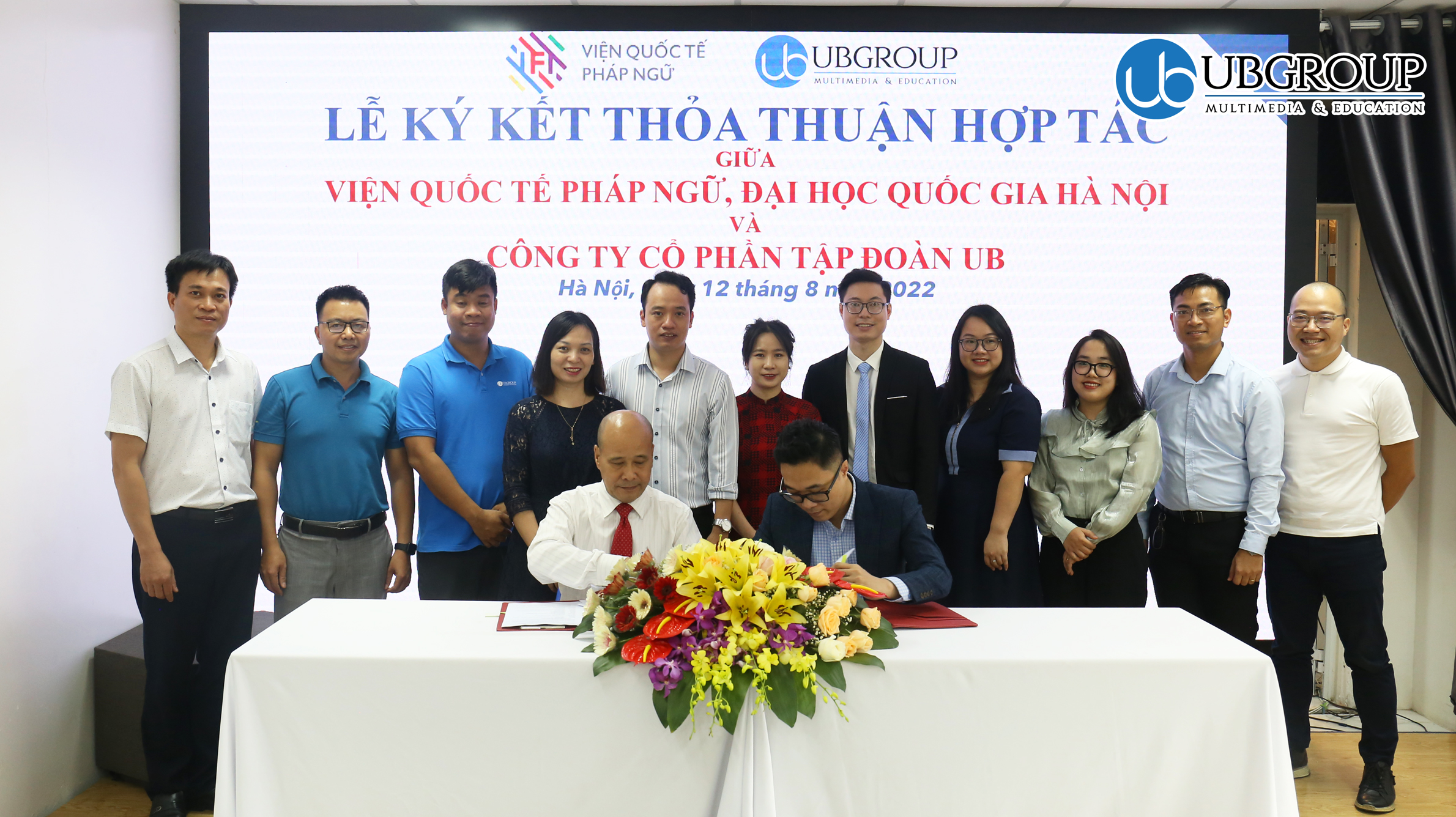 Lễ ký kết thỏa thuận hợp tác giữa Viện Quốc tế Pháp ngữ (Đại học Quốc gia Hà Nội) và Công ty Cổ phần Tập đoàn UB (UBGROUP)