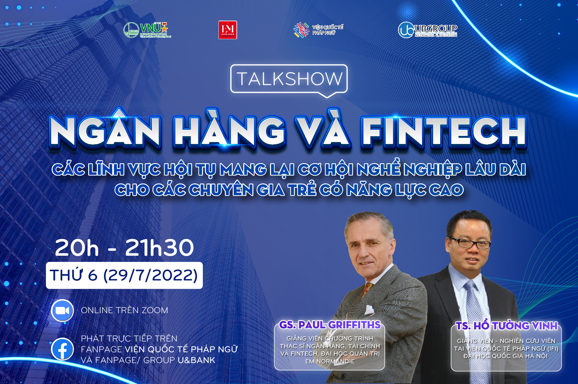 UBGROUP kết hợp với Viện Quốc tế Pháp Ngữ tổ chức thành công Talkshow về Ngân hàng và Fintech
