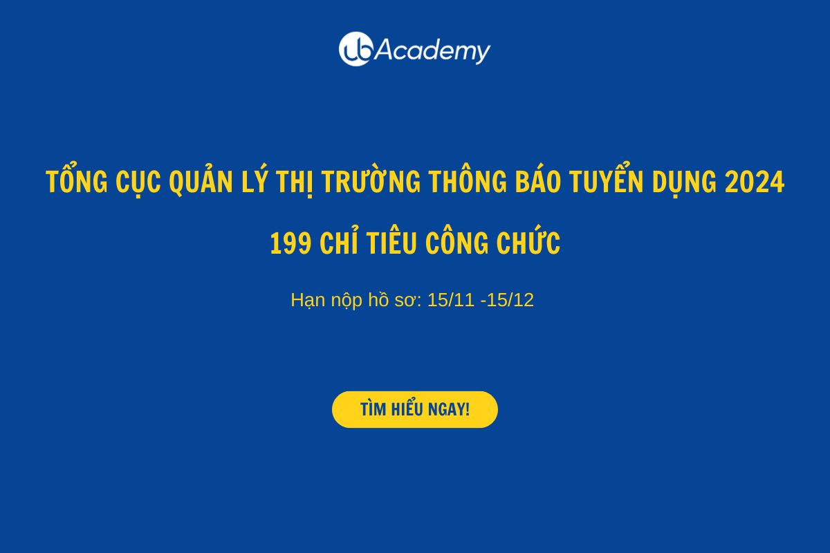 Tổng cục Quản lý thị trường tuyển dụng công chức năm 2024