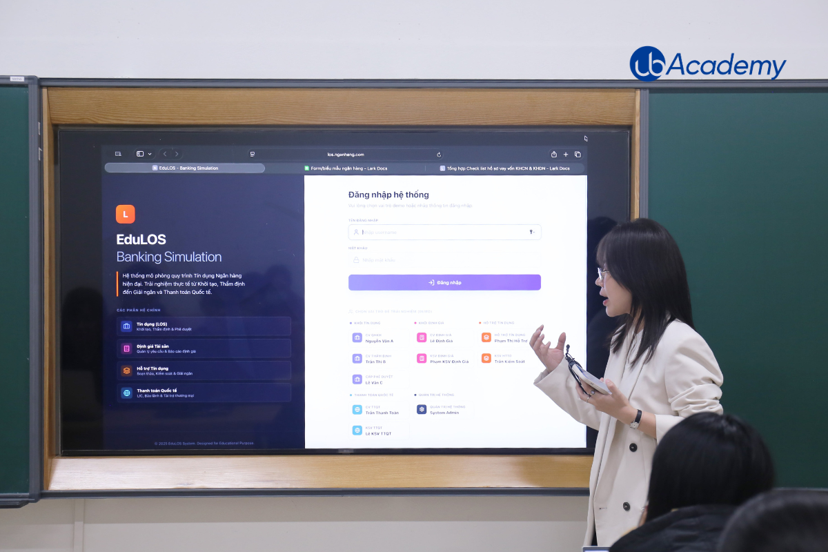 UB Academy hợp tác cùng Trường Kinh tế Đại học Bách khoa Hà Nội triển khai dạy mô phỏng phần mềm Core Banking cho sinh viên tài chính ngân hàng 