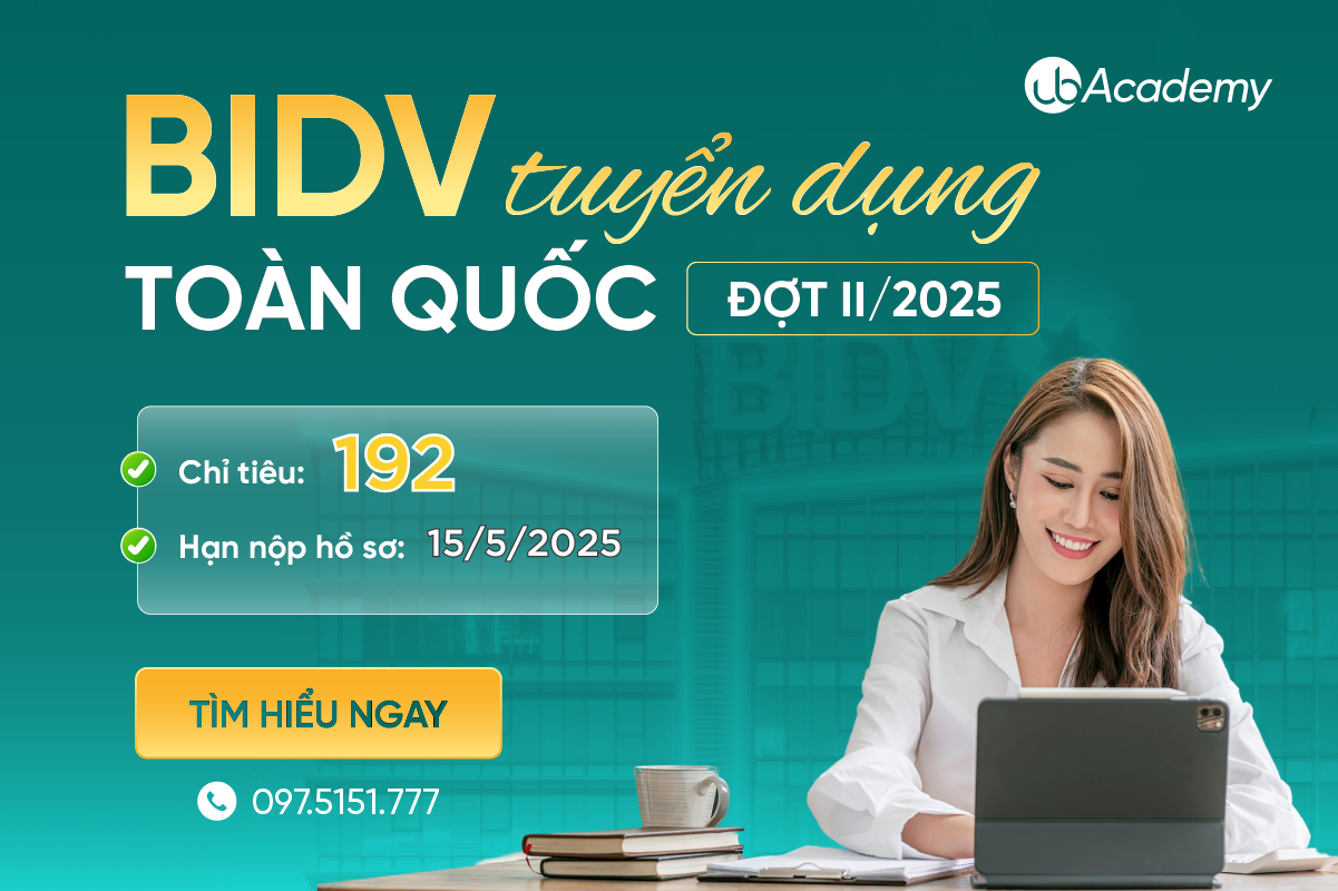 BIDV tuyển dụng nhân sự toàn quốc đợt II/2025