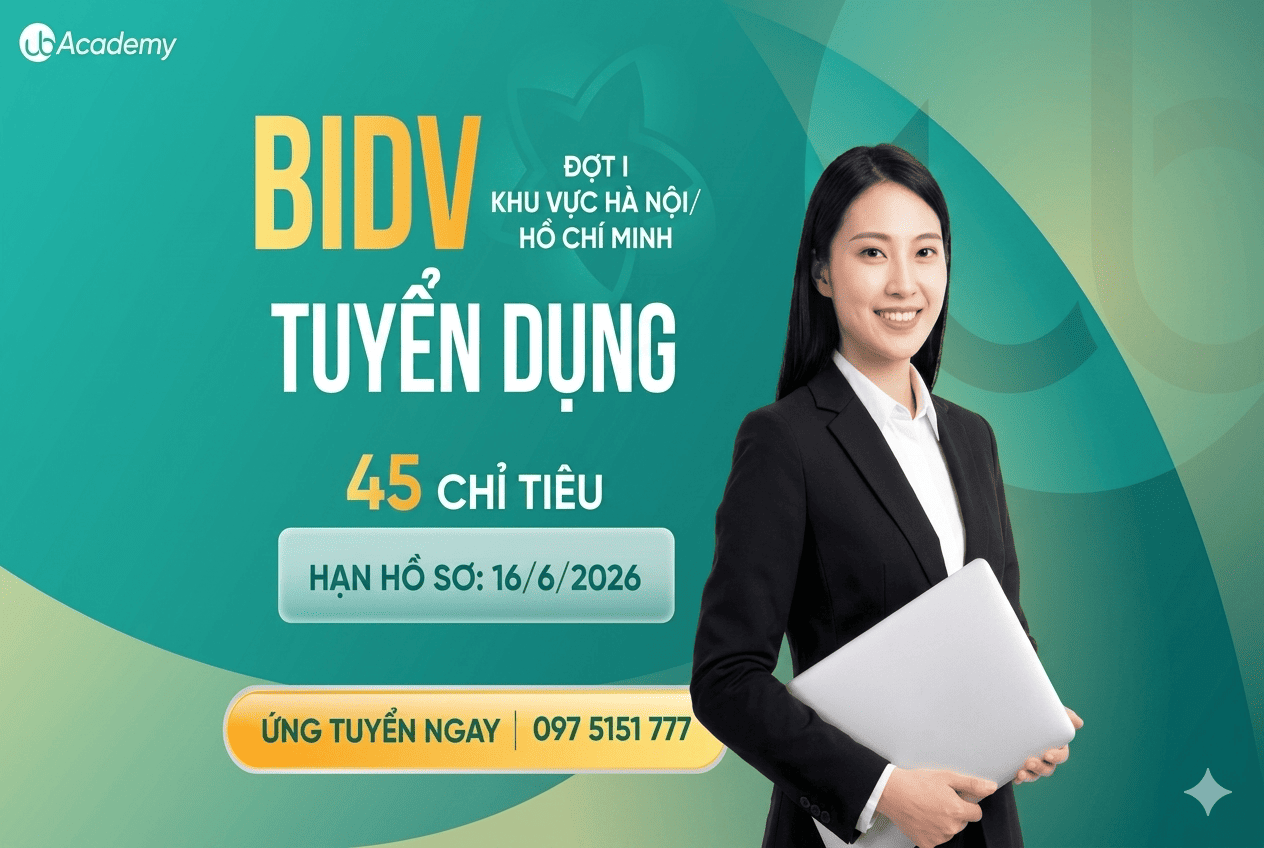 Ngân hàng BIDV tuyển dụng nhân sự đợt I/2026