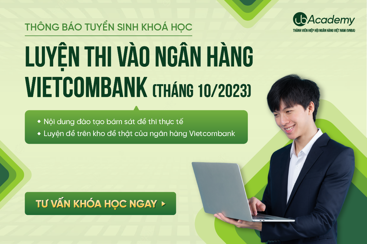 Thông báo tuyển sinh khoá học Luyện thi Vietcombank