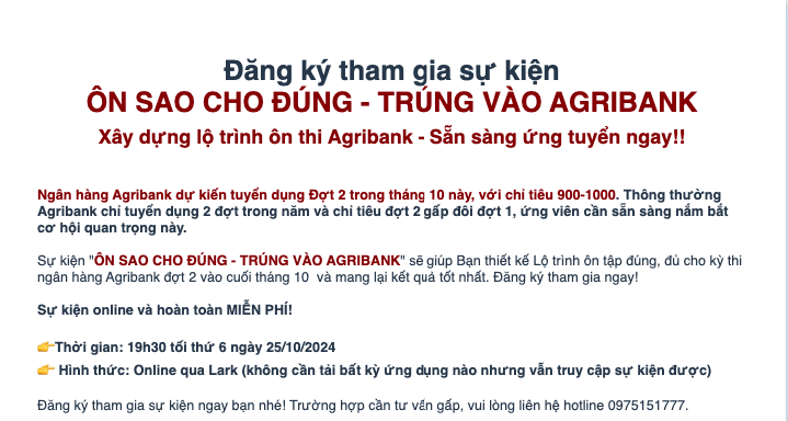 Sự kiện "ÔN SAO CHO ĐÚNG - TRÚNG VÀO AGRIBANK"