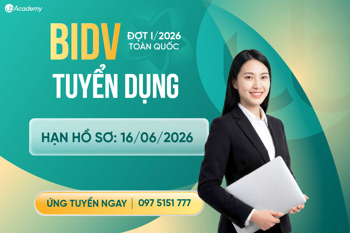 Ngân hàng BIDV tuyển dụng nhân sự đợt I/2026