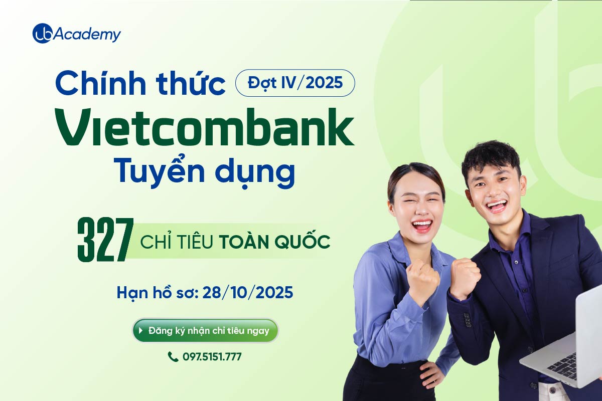Vietcombank tuyển dụng đợt IV/2025: 327 chỉ tiêu
