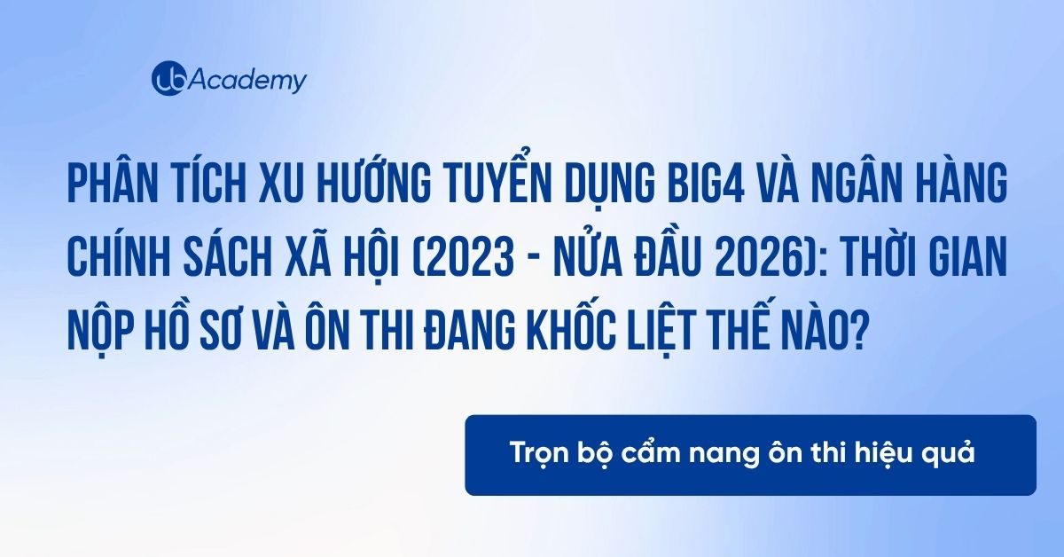 Phân tích xu hướng tuyển dụng Big4 và Ngân hàng Chính sách xã hội (2023 - nửa đầu 2026): Thời gian nộp hồ sơ và ôn thi đang khốc liệt thế nào?