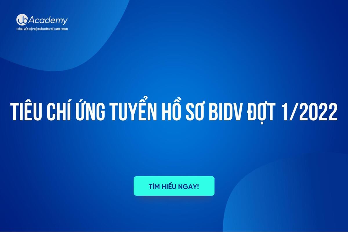 Tiêu chí ứng tuyển Hồ sơ BIDV Đợt 1/2022